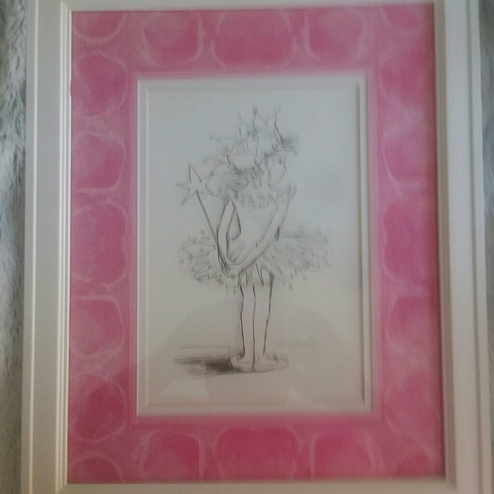 Patricia Maccarthy FRAMED BALLERINA PRINCESS WALL PICTURE 1 ONLY